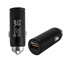 Автомобільний зарядний пристрій з швидкою зарядкою Veron T05C 18w QC3.0 car charger + USB-C cable black - фото Автомобільний зарядний пристрій з швидкою зарядкою Veron T05C 18w QC3.0 car charger + USB-C cable black