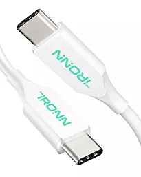 Кабель iRONN USB Type-C - Type-C 20w 1.8м PD cable White (X002VZ9ZJZ) - фото Кабель iRONN USB Type-C - Type-C 20w 1.8м PD cable White (X002VZ9ZJZ)