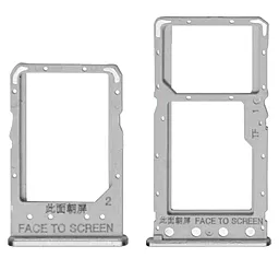 Слот (лоток) SIM-карти Xiaomi Redmi 6 / Redmi 6A та картки пам'яті Dual SIM, комплект 2 шт. Grey
