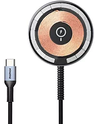 Бездротовий (індукційний) зарядний пристрій Momax Q. Mag Magnetic 15w wireless charger black (UD21E)