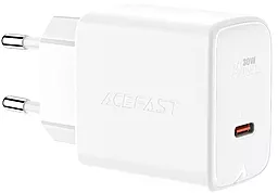 Мережевий зарядний пристрій AceFast A21 30w GAN PD USB-C fast charger white