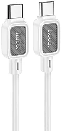 Кабель Hoco X108 Benefit USB Type-C - Type-C 60w 3a 1м PD cable White - фото Кабель Hoco X108 Benefit USB Type-C - Type-C 60w 3a 1м PD cable White