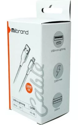 Кабель Mibrand MI-98 USB-A - Lightning 10w 1м cable White (MIDC/98LW) - фото 3