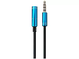 Аудіо подовжувач Maxxter AUX mini Jack 3.5 мм M/F 1 м Cable blue (A-3434-1m)