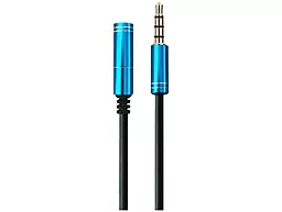 Аудио удлинитель Maxxter AUX mini Jack 3.5 мм M/F 1 м Cable blue (A-3434-1m) - фото Аудио удлинитель Maxxter AUX mini Jack 3.5 мм M/F 1 м Cable blue (A-3434-1m)