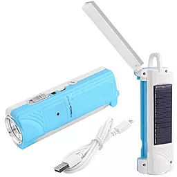 Фонарик аккумуляторный Luxury YJ-1035T 1W+10SMD SOLAR - фото Фонарик аккумуляторный Luxury YJ-1035T 1W+10SMD SOLAR