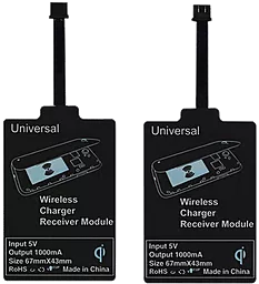 Qi приемники для беспроводной зарядки NICHOSI QI Wireless Charging Receiver Micro USB (Универсальный TYPE-A) - миниатюра 2