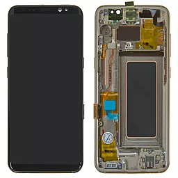 Дисплей Samsung Galaxy S8 G950 з тачскріном і рамкою, сервісний оригінал, Gold