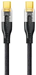 Кабель Remax RC-C170 Explore Series Gen2 Cyberpunk USB Type-C - Type-C 60w 3a 1.2м PD cable Black - фото Кабель Remax RC-C170 Explore Series Gen2 Cyberpunk USB Type-C - Type-C 60w 3a 1.2м PD cable Black