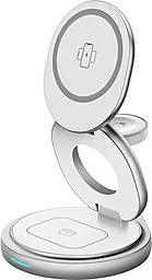 Беспроводная док-станция Gelius GP-WC011 Foldy 3-in-1 15w wireless charger white - фото Беспроводная док-станция Gelius GP-WC011 Foldy 3-in-1 15w wireless charger white