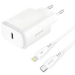 Сетевое зарядное устройство Proove Silicone Power PD 20w USB-C + USB Type-C to Lightning cable white (WCSP22010002) - фото Сетевое зарядное устройство Proove Silicone Power PD 20w USB-C + USB Type-C to Lightning cable white (WCSP22010002)
