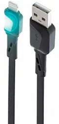 USB Кабель MOXOM MX-CB73 LED 10w 2a USB Lightning cable black