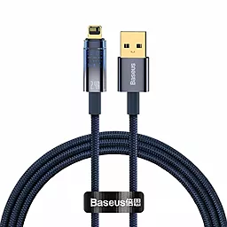 Кабель Baseus Explorer Series Intelligent Power-Off USB-A - Lightning 12w 2.4a 2м cable Blue (CATS000503) - фото Кабель Baseus Explorer Series Intelligent Power-Off USB-A - Lightning 12w 2.4a 2м cable Blue (CATS000503)