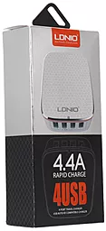 Сетевое зарядное устройство LDNio Home Charger 4USB 4.4A White (DL-A4404) - миниатюра 11