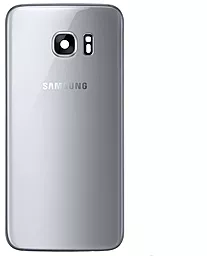 Задняя крышка корпуса Samsung Galaxy S7 G930F со стеклом камеры Silver