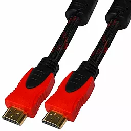 Видеокабель 1TOUCH HDMI M-M v.1.4 5M с фильтром Чёрно-красный