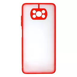 Чехол Bumper Matte для Xiaomi Poco X3, X3 NFC, X3 Pro Red/Black