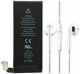 Аккумулятор Apple iPhone 5 (1440 mAh) 12 мес. гарантии + Apple EarPods with Remote and Mic (MD827)