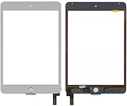 Сенсор (тачскрин) Apple iPad Mini 4 (A1538, A1550, полный комплект с кнопкой Home) White - фото Сенсор (тачскрин) Apple iPad Mini 4 (A1538, A1550, полный комплект с кнопкой Home) White