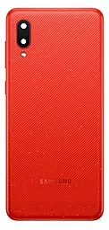 Задняя крышка корпуса Samsung Galaxy A02 A022 со стеклом камеры Red
