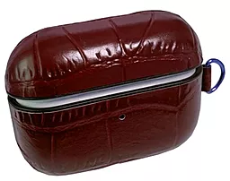 Кожаный чехол для Apple AirPods Pro CASE ALIGATOR Burgundy Red - фото Кожаный чехол для Apple AirPods Pro CASE ALIGATOR Burgundy Red