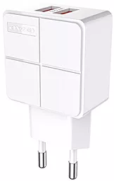 Сетевое зарядное устройство Awei AWEI C-500 (2USB, 2.4A) White