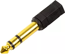 Аудіо перехідник PowerPlant Jack 6.35 mm - mini Jack 3.5 mm M/F black (CA913114) - мініатюра 2
