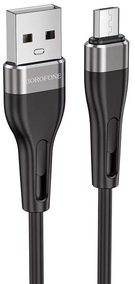 Кабель Borofone BX46 USB-A - micro USB 12w 2.4a 1м cable Black - фото 1