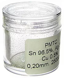 BGA шарики MECHANIC PMTC 0.2 мм 25000шт безсвинцеві в пластиковій ємності