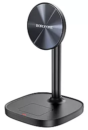 Беспроводное (индукционное) зарядное устройство Borofone BQ15 2-in-1 Magnetic Holder Black