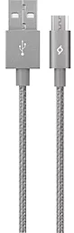 Кабель Ttec USB-A - micro USB 12w 2.4a 1.2м cable Grey (2DK11UG) - фото Кабель Ttec USB-A - micro USB 12w 2.4a 1.2м cable Grey (2DK11UG)