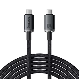 Мультимедийный кабель Baseus Crystal Shine USB3.2 Type-C - Type-C 4k 60hz 100w 5a 1.5м 20gbps PD data cable Black (P10318204111-00)