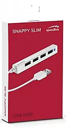 USB-A хаб Speedlink SNAPPY SLIM USB Hub, 4-Port, USB 2.0 White (SL-140000-WE) - мініатюра 3