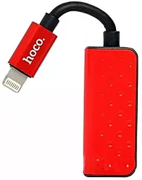 Аудио-переходник Hoco LS12 Dual Lightning Red