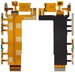 Шлейф Sony Xperia Z3 D6603 / D6643 / D6653 с кнопкой включения и регулировки громкости, микрофоном и вибромотором Original