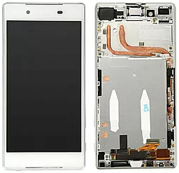 Дисплей Sony Xperia Z5 (E6603, E6653, SO-01H, SOV32, 501SO) з тачскріном і рамкою, White