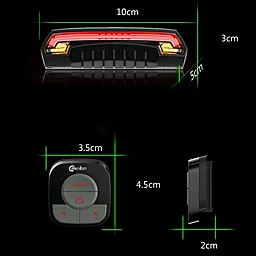 Велофара Meilan X5 Wireless Turning Laser Light - миниатюра 4