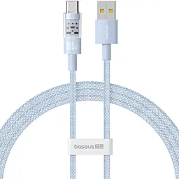 Кабель Baseus Gem USB-A - Type-C 100w 6a 2м cable Blue (P10373002311-01) - фото Кабель Baseus Gem USB-A - Type-C 100w 6a 2м cable Blue (P10373002311-01)