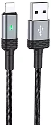 Кабель Borofone BU30 Lynk USB-A - Lightning 12w 2.4a 1.2м cable Black - фото Кабель Borofone BU30 Lynk USB-A - Lightning 12w 2.4a 1.2м cable Black
