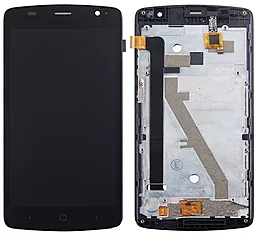 Дисплей ZTE Blade L5 Plus (T520) с тачскрином и рамкой, Black - фото Дисплей ZTE Blade L5 Plus (T520) с тачскрином и рамкой, Black