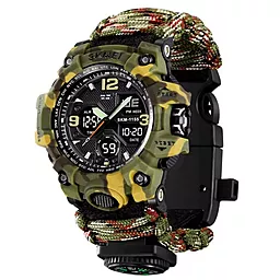 Часы наручные SKMEI 1155BCMGN PARACORD Green Camo - фото Часы наручные SKMEI 1155BCMGN PARACORD Green Camo