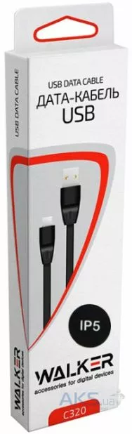 Кабель Walker C320 USB-A - micro USB 12w 2.4a 1м cable White - фото 2
