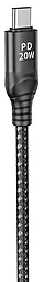 Кабель Borofone BX56 Delightful USB Type-C - Type-C 60w 3a 1.5м PD cable Black - мініатюра 3 Кабель Borofone BX56 Delightful USB Type-C - Type-C 60w 3a 1.5м PD cable Black - мініатюра 3