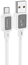 Кабель Hoco X108 Benefit USB-A - micro USB 12w 2.4a 1м cable White - фото Кабель Hoco X108 Benefit USB-A - micro USB 12w 2.4a 1м cable White