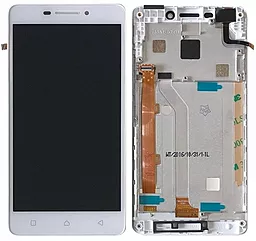 Дисплей Lenovo P1m Vibe P1mA40 с тачскрином и рамкой, White - фото Дисплей Lenovo P1m Vibe P1mA40 с тачскрином и рамкой, White