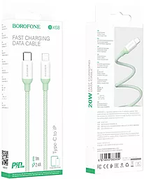 Кабель Borofone BX68 USB Type-C - Lightning 20w 3a 2м PD сable Green - миниатюра 5