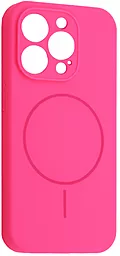 Чехол Silicone Case Full Camera Fine Ring MagSafe для Apple iPhone 12 Pro Max Hot Pink - фото Чехол Silicone Case Full Camera Fine Ring MagSafe для Apple iPhone 12 Pro Max Hot Pink
