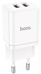 Мережевий зарядний пристрій Hoco N25 Maker 2xUSB 2.1A White