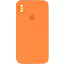 Чохол Silicone Case Full Camera Square для Apple iPhone XS Max  Papaya