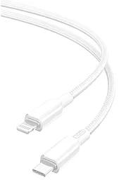 USB PD Кабель XO NB-Q250A 27w 3a USB Type-C - Lightning cable white